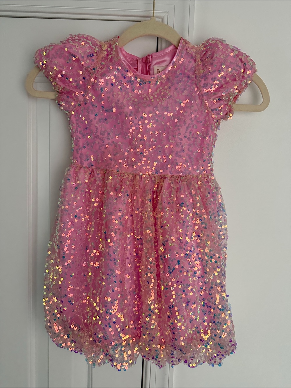 Biscotti Girls pink sequin dress EUC size 5
